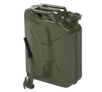 SEDOL 20L Jerry Can - Cold-Rolled Steel Storage Container with Pour Spout & Secure Cap - Compact, Durable Jerry Can for Car, Generator, Camping, Workshop and Outdoor Use (Army Green)