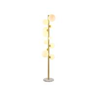 Sedona 11 Light Floor Lamp - Satin Gold with Opal Glass