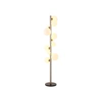 Sedona 11 Light Floor Lamp - Satin Nickel with Opal Glass