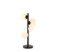 Sedona 4 Light Table Lamp - Satin Black with Opal Glass