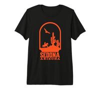 Sedona Arizona Cowboy Horse and Cactus Design Premium T-Shirt