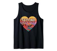 Sedona Arizona Heart T-Shirt - Vintage Retro Red Rocks Tank Top