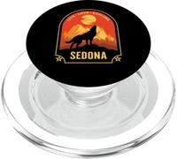 Sedona Arizona Live Love Explore Howling Wolf Design PopSockets PopGrip for MagSafe