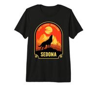 Sedona Arizona Live Love Explore Howling Wolf Design Premium T-Shirt