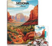 Sedona Arizona Travel 1000 Piece Jigsaw Puzzles for Adults Gifts,Decompressing Intellectual Educational Toy Great Gifts And Toys 38x26cm