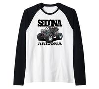 Sedona AZ Side-by-Side Quad 4x4 ATV Offroading Design Raglan Baseball Tee