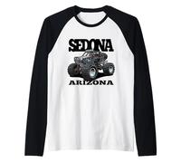 Sedona AZ Side-by-Side Quad 4x4 ATV Offroading Design Raglan Baseball Tee