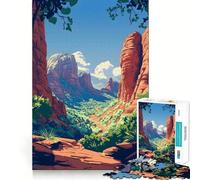 Sedona Red Rocks Arizona Painting Puzzle for Teenagers 1000 Pieces Mind Exercise Toy Gentle Relax Design Assembly Xmas Surprise (38x52cm)