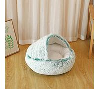SEDOXX Dog Bed Cat Bed Plush Round Cave Bed Donut Pet Bed for Small Medium Pets Kitten Puppy Indoor Fluffy Calming Beds Cosy Washable Anti-Slip,65cm,Green