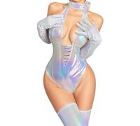 Seductive Cat Lingerie Bodysuit Alluring Four Piece Wear For Encounters Washable easy care