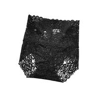 Seductive Sexy Size Plus High-Waist Transparent Lace Women's Slimming Strapless Bra (Black, XXL)