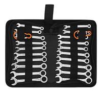 SEDY 22-Piece Mini Combination Wrench Set, Metric & SAE Ignition Wrench Set, 4-11mm & 5/32'' to 7/16'', Midget Small Wrench Set with Zipper Bag