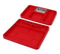 SEDY Premium Silicone Tool Tray, Automotive Non-Slip Flexible Silicone Tool Trays, Tool Organizer | 2 Piece Multi Purpose Mats with Magnetic Small parts Tray