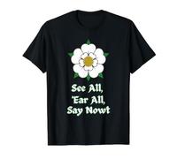 See All Ear All Say Nowt Yorkshire Dialect Design Value Graphic T-Shirt, Men, Black, L