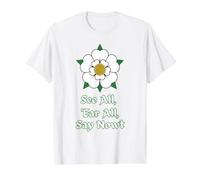 See All Ear All Say Nowt Yorkshire Dialect Design Value Graphic T-Shirt, Men, White, M