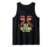 See Beyond The Finish Eye Pyramid Design Tank Top