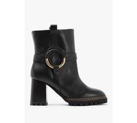 SEE BY CHLOE Womens Hana Heeled Ankle Boots In Black Colour: Black Fab
