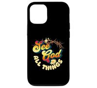 See God In All Things Christian Retro Faith Design Case for iPhone 12/12 Pro