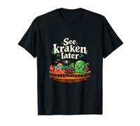 See Kraken Later Cute Crab Pirate Pun Graphic T-Shirt