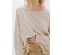See Me SoftSpun Pullover at Free People in Almond Milk Heather Combo, Size: Large - female