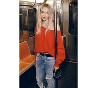 See Me SoftSpun Pullover at Free People in High Risk Red Combo, Size: Medium - female