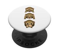 See No Evil Hear No Evil Speak No Evil 3 Wise Monkeys PopSockets Adhesive PopGrip