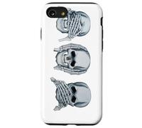 See No Evil Hear No Evil Speak No Evil Skull Skeleton Art Case for iPhone SE (2020) / 7/8