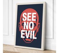 See No Evil Modern Canvas Wall Art Print 18x12 Inch (46 x 30 cm)