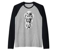 See No Evil Speak No Evil Hear No Evil Baby Angel Cherubs Raglan Baseball Tee