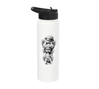 See No Evil Speak No Evil Hear No Evil Baby Angel Cherubs Stainless Steel Insulated Water Bottle