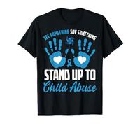 See Somthing Say Somthing Blue Ribbon Child Abuse Prevention T-Shirt