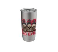 See Speak Hear No Evil Skulls Halloween Bloody Damage Stainless Steel Insulated Tumbler