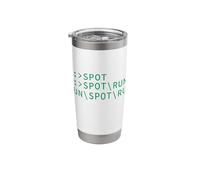 See Spot Run DOS Geek Computer Programming Code Funny Meme Stainless Steel Insulated Tumbler