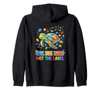 See The Able Not The Label Autism Turtle Awareness Zip Hoodie