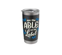 See The Able Not The Label Inclusion Butterfly Autism Stainless Steel Insulated Tumbler