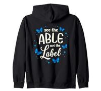 See The Able Not The Label Inclusion Butterfly Autism Zip Hoodie
