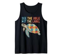 See The Able Not The Label Sea Turtle Autism Awareness Tank Top