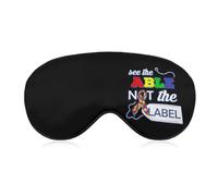 See The AbleThe Label Autism Awareness Soft Sleep Mask with Adjustable Strap Eye Masks Cover Blocks Light for Women Men