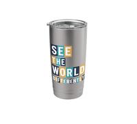 See The World Differently Inspirational Autism Awareness Stainless Steel Insulated Tumbler