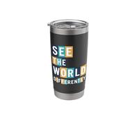 See The World Differently Inspirational Autism Awareness Stainless Steel Insulated Tumbler