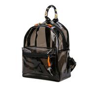 See through backpack，Clear backpack for stadium events，Transparent Small Clear Backpacks Waterproof Cute Clear Mini Bag for College, Concerts, Sports, Travel and Daily Use(Black)