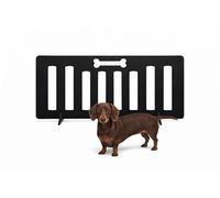 See-Through Dog Bone Wooden Stopper Barrier - No-Drill Safety Gate for Doorways & Stairs - Lightweight, Portable, Easy Access, Smooth Hold - Black Stain (SIZE HIGHT X WIDTH) (60cm X 75cm)