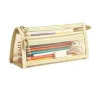 See Through Double Layer Pen Bag Large Capacity Marker Holder Pouch with
