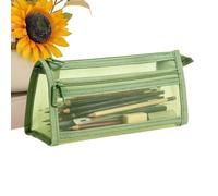See Through Double Layer Pen Bag Large Capacity Marker Holder Pouch with