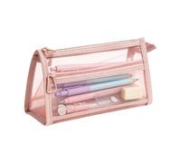 See Through Double Layer Pen Bag Large Capacity Marker Holder Pouch with