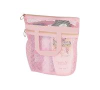 See Through Meshes Shower Container with Multiple Compartments Waterproof Cosmetic Storage Bag with Handle Portable Waterproof Toiletry Holder for Travel