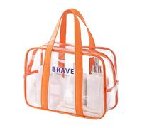 See Through PVC Carry Tote - Event Approved Transparent for Storage Bag | Waterproof Beach with Shopper, Laundry Organizer, Grocery Utility Sack for Travel School and Outdoor Activities