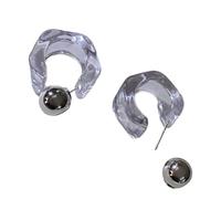 See Through Resin Dangle Earrings, Art Deco Inspired | Modern Minimalist Diamonds Shape Design for Women, Contemporary Art Decors, Trendy Geometric Ear Adornment