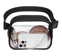 See Through Waist Bag Crossbody Bag Phone Clear Waist Pack Stadium Approve Belt Sport for Travel Chest for Women Man Belt Crossbody