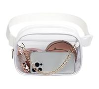 See Through Waist Bag Crossbody Bag Phone Clear Waist Pack Stadium Approve Belt Sport for Travel Chest for Women Man Belt Crossbody